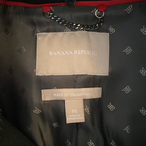 Banana Republic🖤Black Coat with Fur Collar - Picture 6 of 7